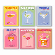 Färgglada cocktails – 6 minitavlor